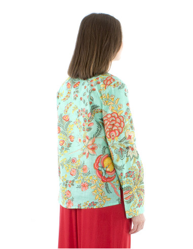 Blusa algodon estampado indio