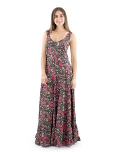 Vestido poliester princesa largo sari 2