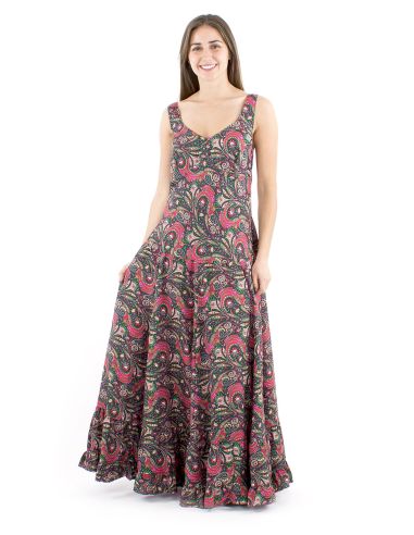 Vestido poliester princesa largo sari