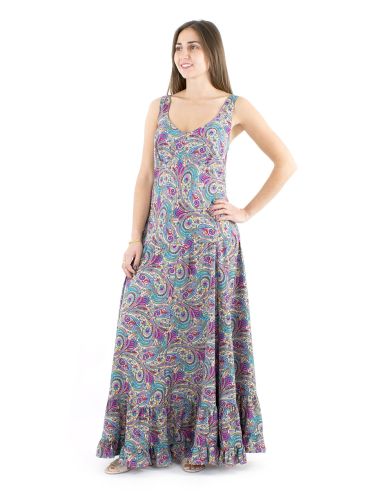 Vestido poliester princesa largo sari