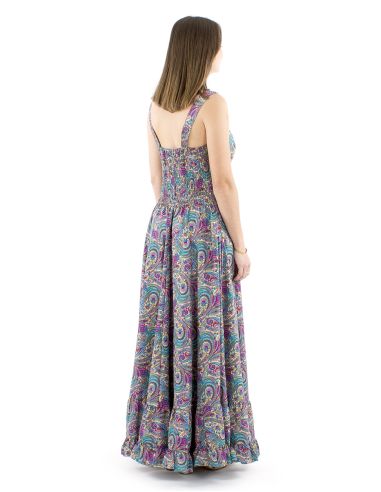 Vestido poliester princesa largo sari