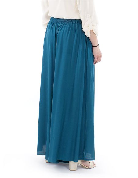 Pantalon viscosa liso muy ancho talla eslastica