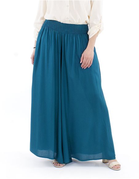 Pantalon viscosa liso muy ancho talla eslastica