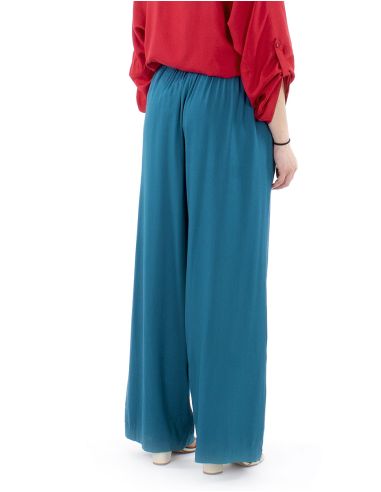 Pantalon viscosa liso talla elastica corte recto