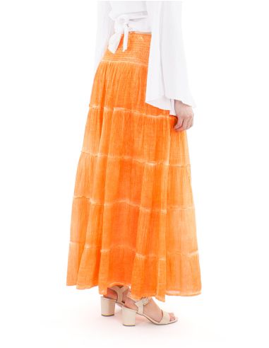 Falda velo algodon volantes doblada surteint