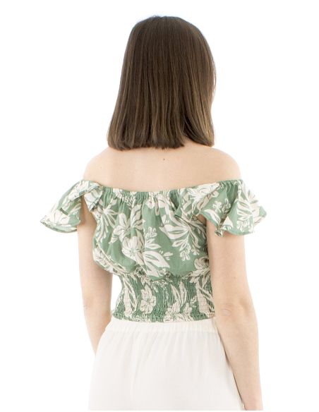 Top algodon cintura elastica estampado althea