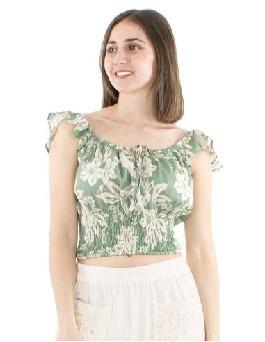 Top algodon cintura elastica estampado althea