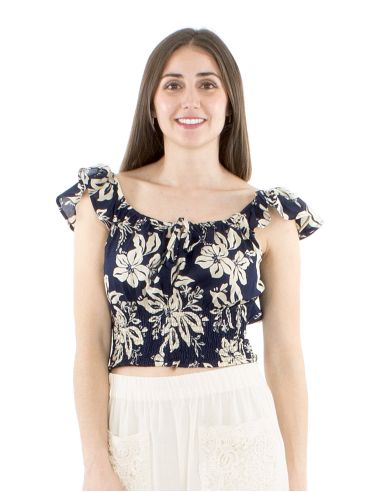Top algodon cintura elastica estampado althea
