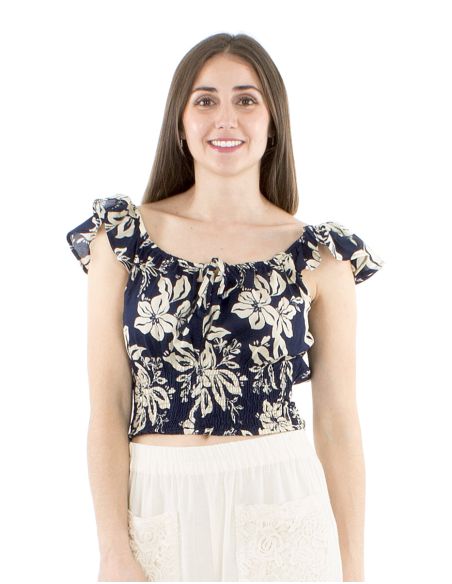Top algodon cintura elastica estampado althea
