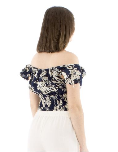 Top algodon cintura elastica estampado althea
