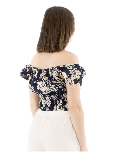 Top algodon cintura elastica estampado althea