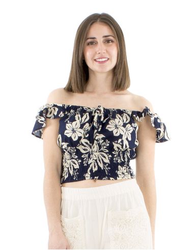 Top algodon cintura elastica estampado althea