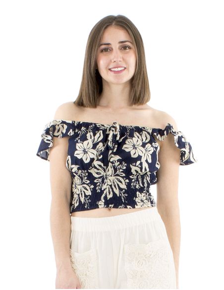 Top algodon cintura elastica estampado althea