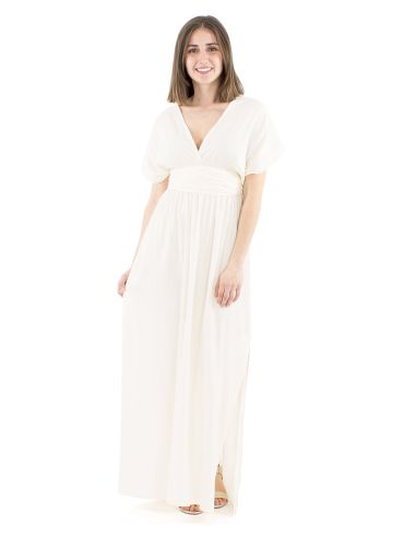 Vestido viscosa larga atado espalda