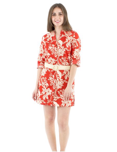 Vestido tunica algodonestampado althea