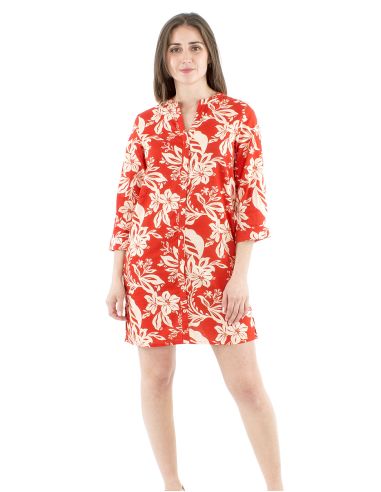 Vestido tunica algodonestampado althea