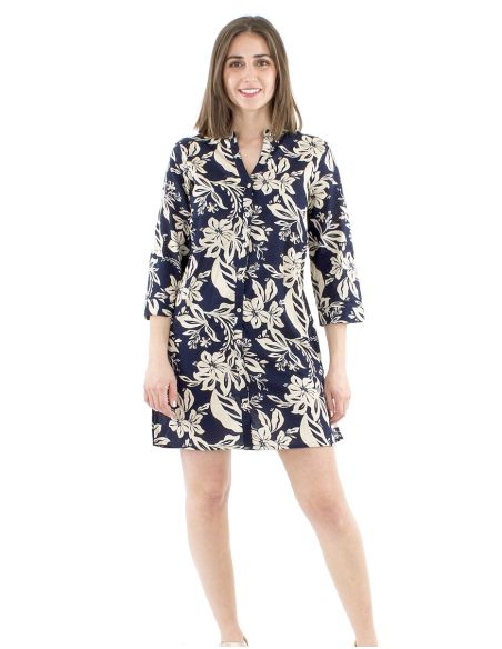 Vestido tunica algodonestampado althea