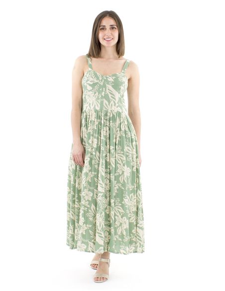 Vestido viscosa tirantes anchos estampado althea