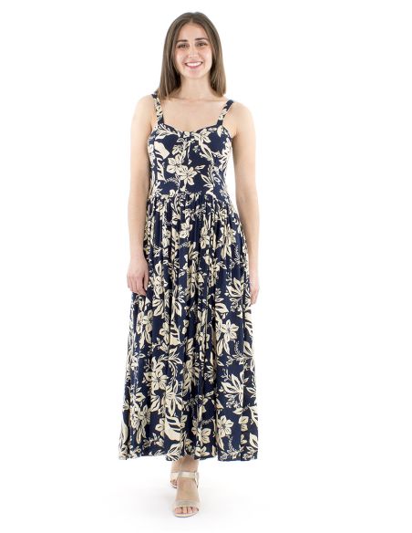Vestido viscosa tirantes anchos estampado althea