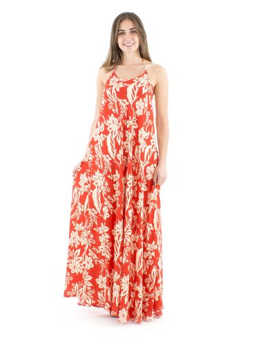 Vestido viscosa espalda desnuda estampado althea