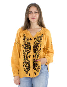 Blusa gasa algodon doblada