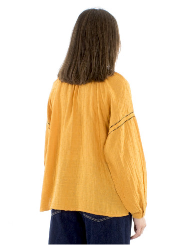 Blusa gasa algodon doblada