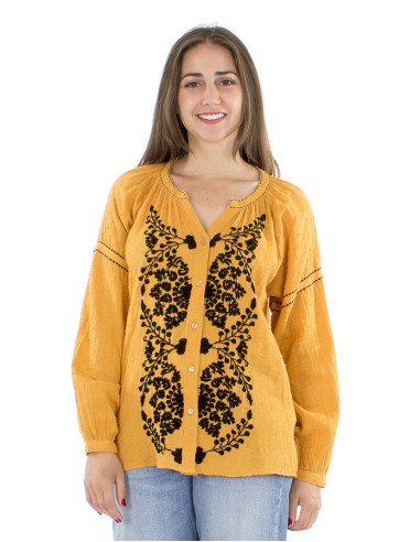 Blusa gasa algodon doblada