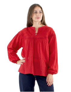 Blusa gasa algodon doblada