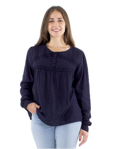 Blusa gasa algodon doblada