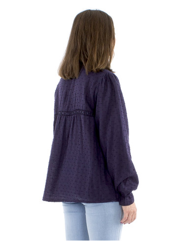 Blusa gasa algodon doblada