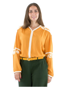 Blusa viscosa bordada mano 2