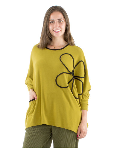 Jersey poncho 65% viscosa 30 % poliester 5%...