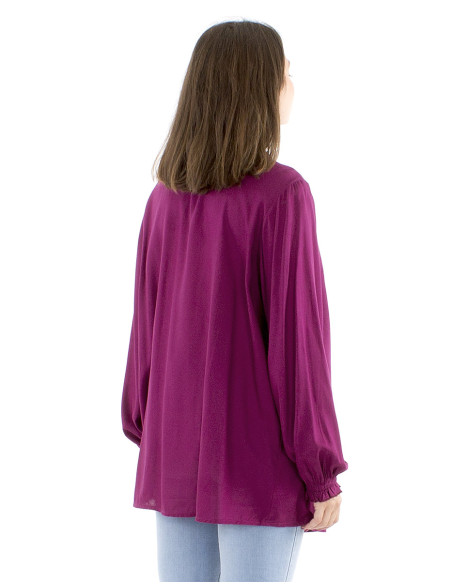 Tunica viscosa twill bordada espejos busto