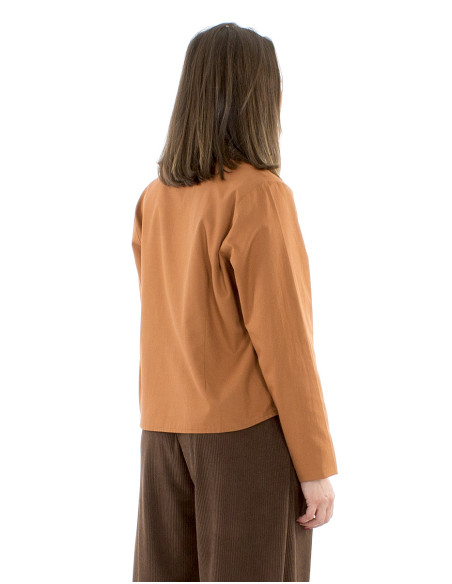 Chaqueta algodon twill bordado mano