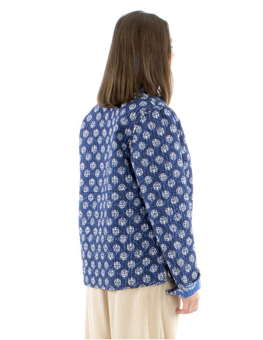 Chaqueta algodon reversible patchwork acolchado...