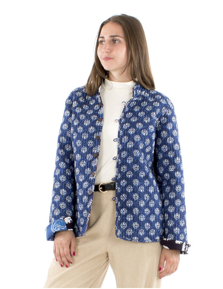 Chaqueta algodon reversible patchwork acolchado poliester