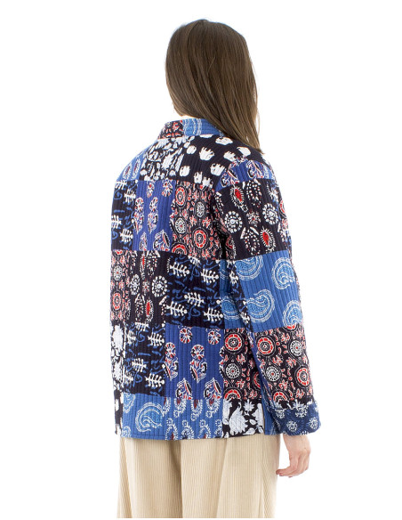Chaqueta algodon reversible patchwork acolchado poliester