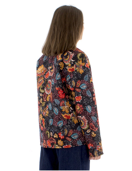 Chaqueta algodon reversible estampado florindie acolchado poliester