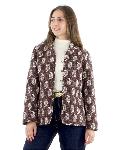 Chaqueta algodon reversible estampado florindie...