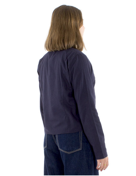 Chaqueta algodon twill bordado mano