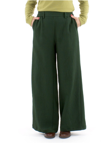 Pantalon algodon bolsillos cinturon 1/2 elastico