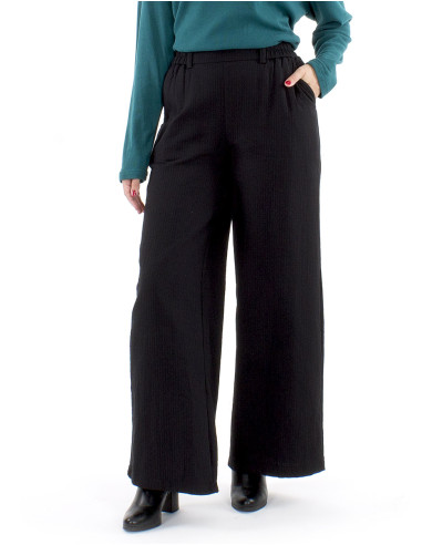 Pantalon algodon bolsillos cinturon 1/2 elastico