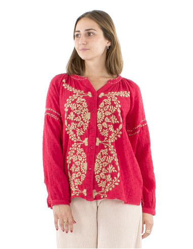Blusa gasa algodon doblada