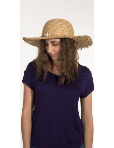1 Sombrero papel beis ribete Marrón
